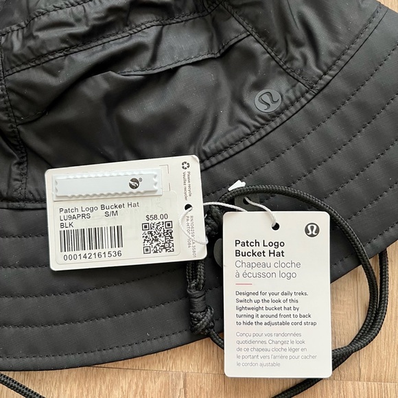 lululemon Patch Logo Bucket Hat black size s/m‎ NWT - Picture 7 of 8